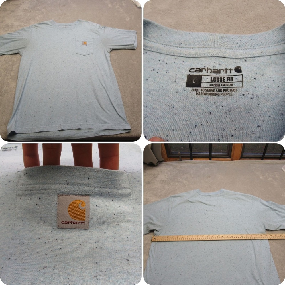 Carhartt Loose Fit Pocket T-Shirt - Light Blue Speckle